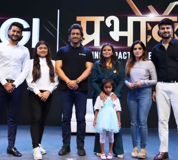 On Stage with M.S. Dhoni