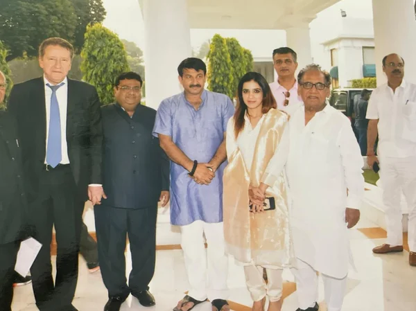 With MP Manoj Tiwari & Diplomats